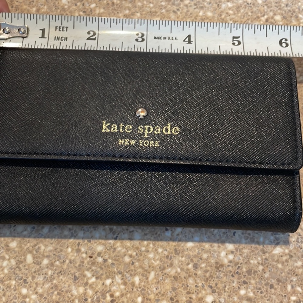 Kate Spade ♠️ Cedar Street Tech Wristlet 8ARU1099 black saffiano leather - Picture 8 of 10